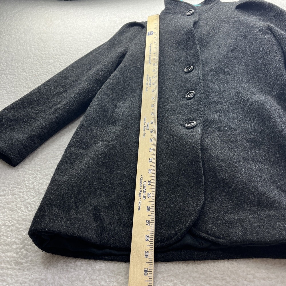 International Scene Coat Womens 7/8 Gray Wool Blend Yogoslavia Classic Vintage - Picture 6 of 16
